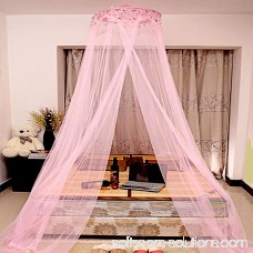 Bedroom Polyester Dome Shaped Bugs Midges Insect Mosquito Net Bed Canopy Pink